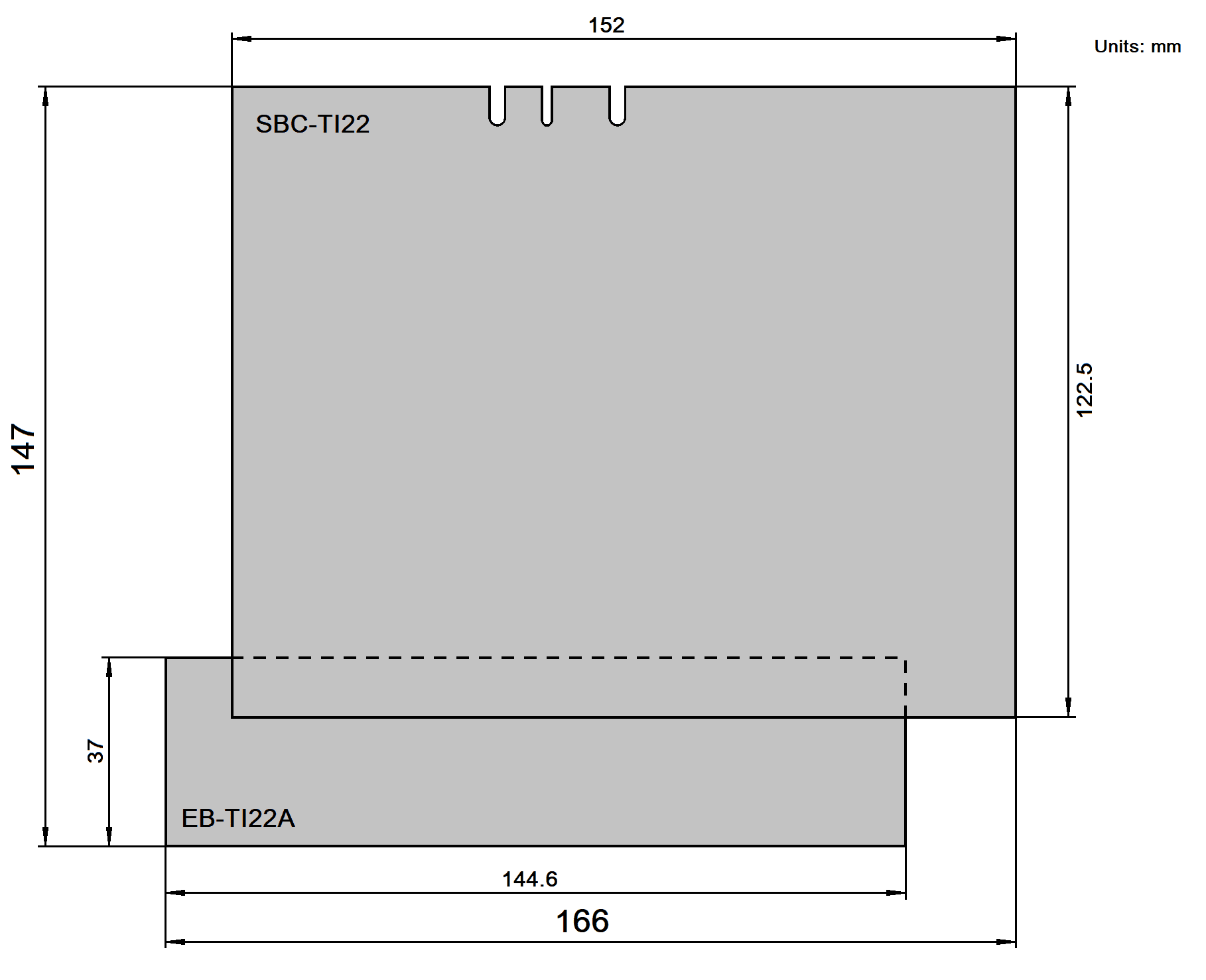 SBC-TI22 size